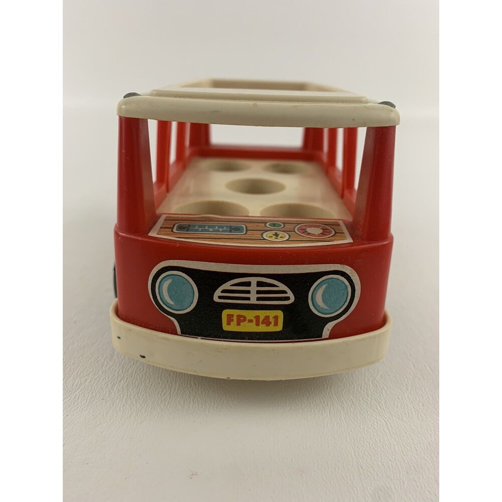 Fisher Price Mini Bus Push Along Vehicle Bumpy Ride Little People Vintage 1969 - Picture 2 of 6